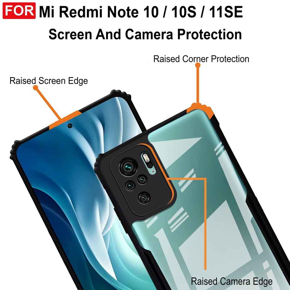 Zapcase Back Cover for Mi Redmi Note 10 | Mi Redmi Note 10s | Mi Redmi Note 11SE | Matte-Black