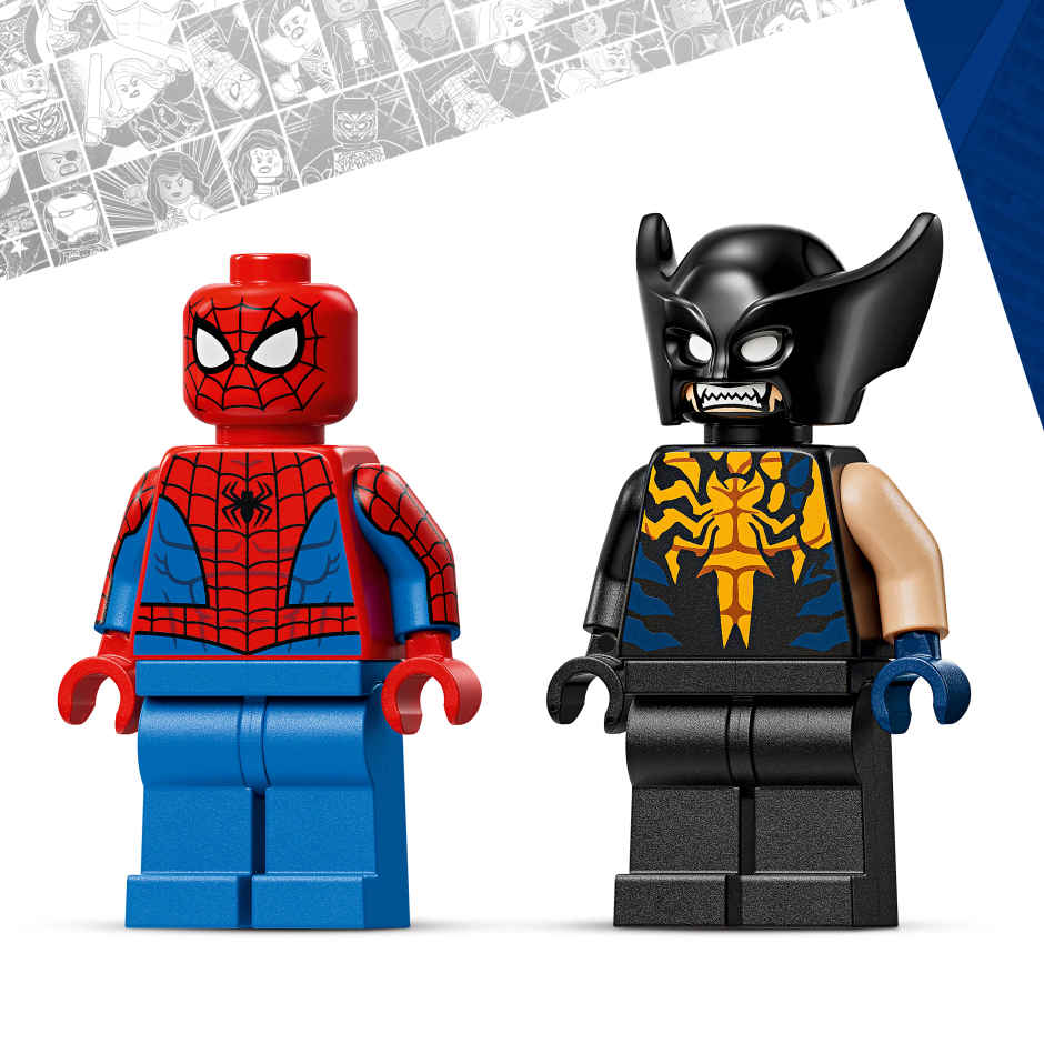 Lego Marve SpiderMa Ca v Venomize Wolverin 76336