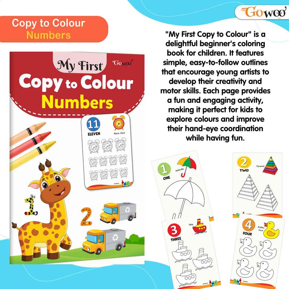 My First Copy To Colour - Numbers | Picture Colouring Book | Fun Colouring Book Ages 3-5