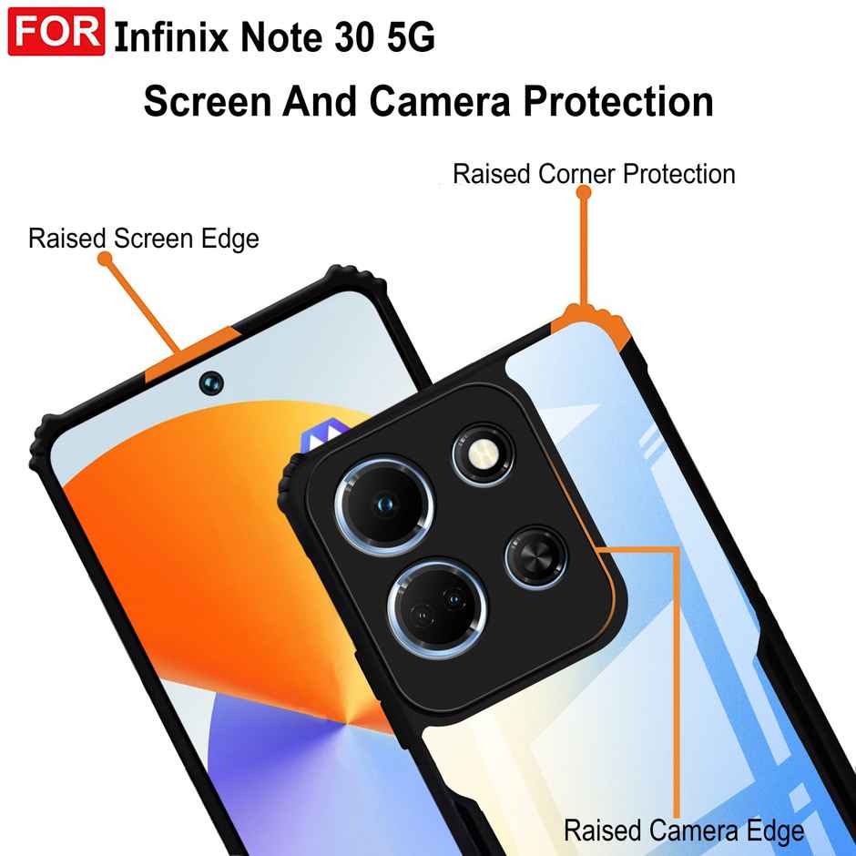 Zapcase Back Cover for Infinix Note 30 5G | Matte-Black