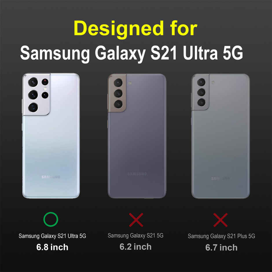 Zapcase Back Cover for Samsung Galaxy S21 Ultra | Magic-Black