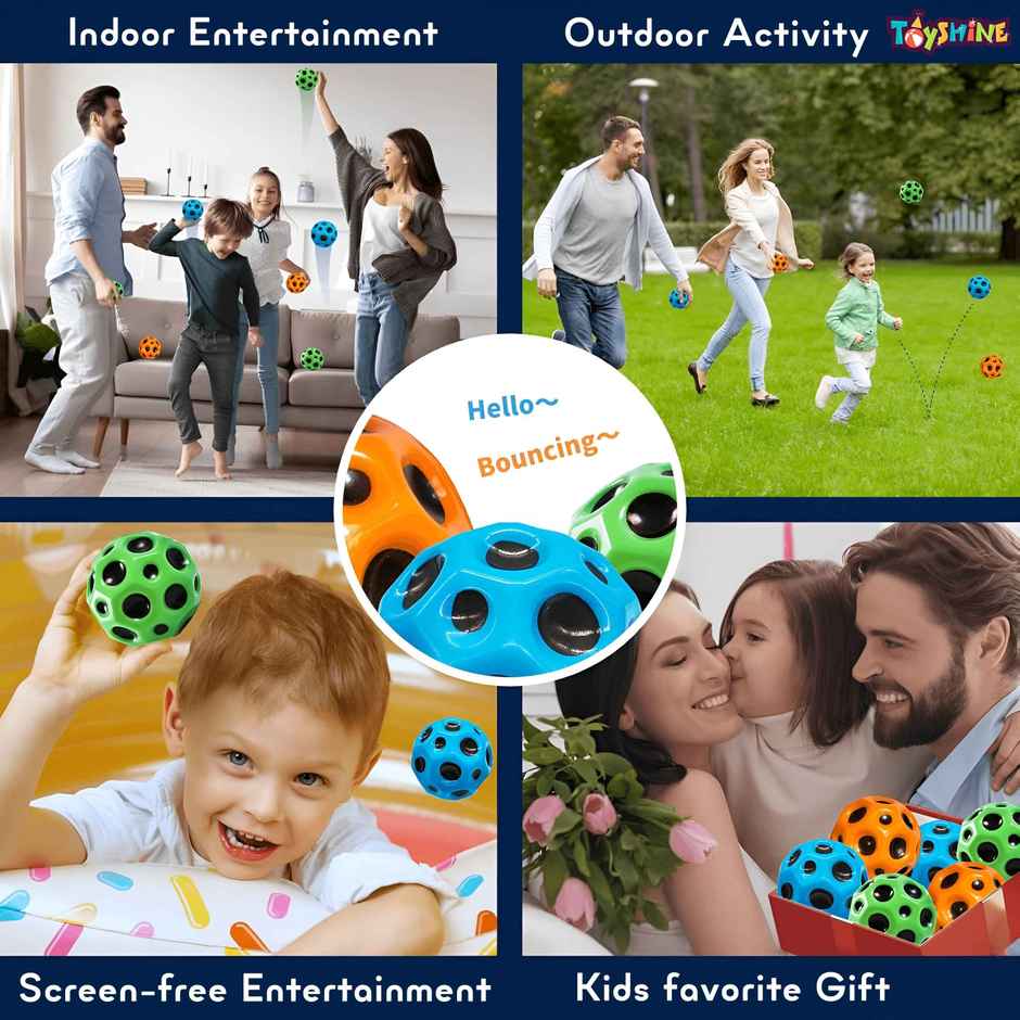 Toyshine Moon Space Ball - High Bounce & Sensory Play for Kids & Adults