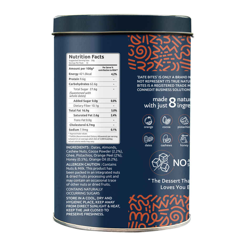 Farmley Choco Orange Chocolate Date Bites | No Added Sugar