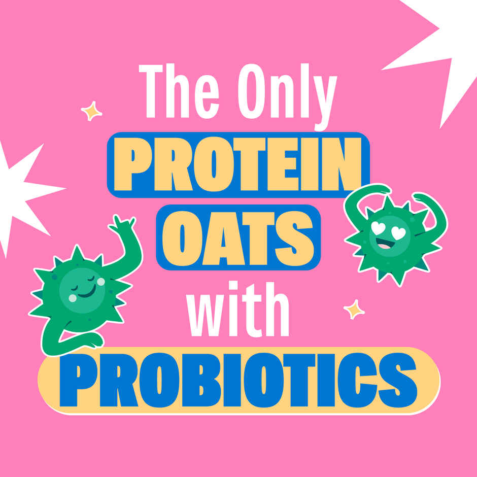 Yoga Bar High Protein Oats, No Added Sugar, Choco Almond or Dark Chocolate Whey Protein with Probiotics, High Fiber