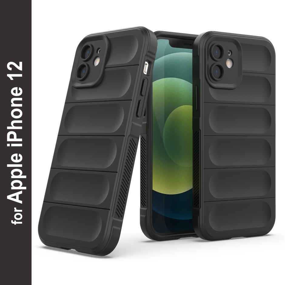 Zapcase Back Cover For Apple Iphone 12 (Magic-Black)