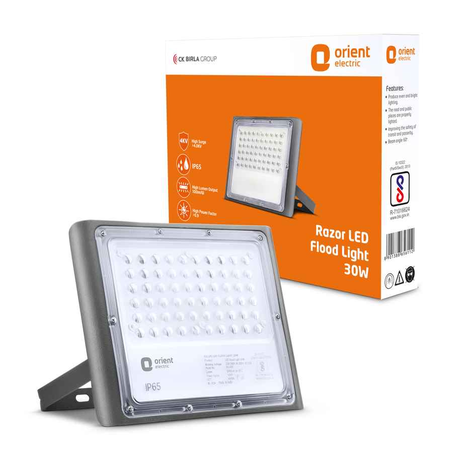 Orient Electric Razor Flood Light 30W|IP65 Waterproof LED Flood Light|Wide Beam Angle|Cool White