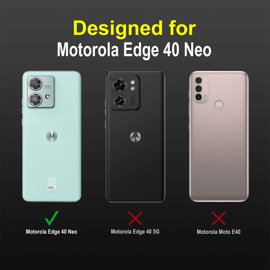 Zapcase Back Cover for Motorola Edge 40 Neo | Magic-Black