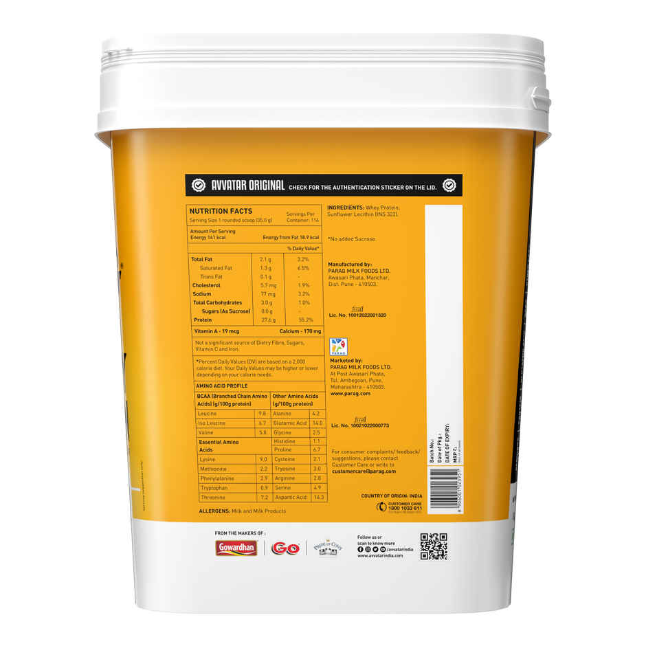 Avvatar Unflavoured Whey