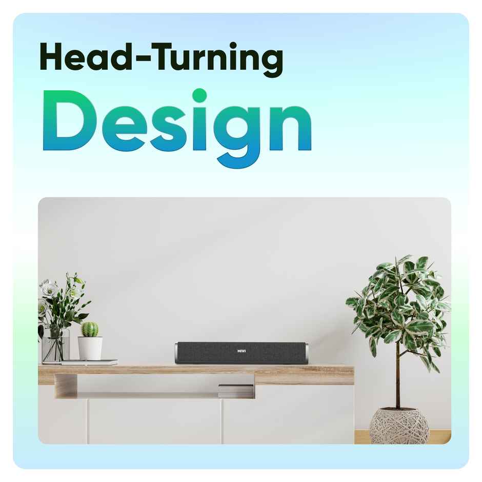 Mivi Fort S24 | FM Mode | 2 Full Range Drivers | 24W Bluetooth Soundbar | Black | 2.1 Channel