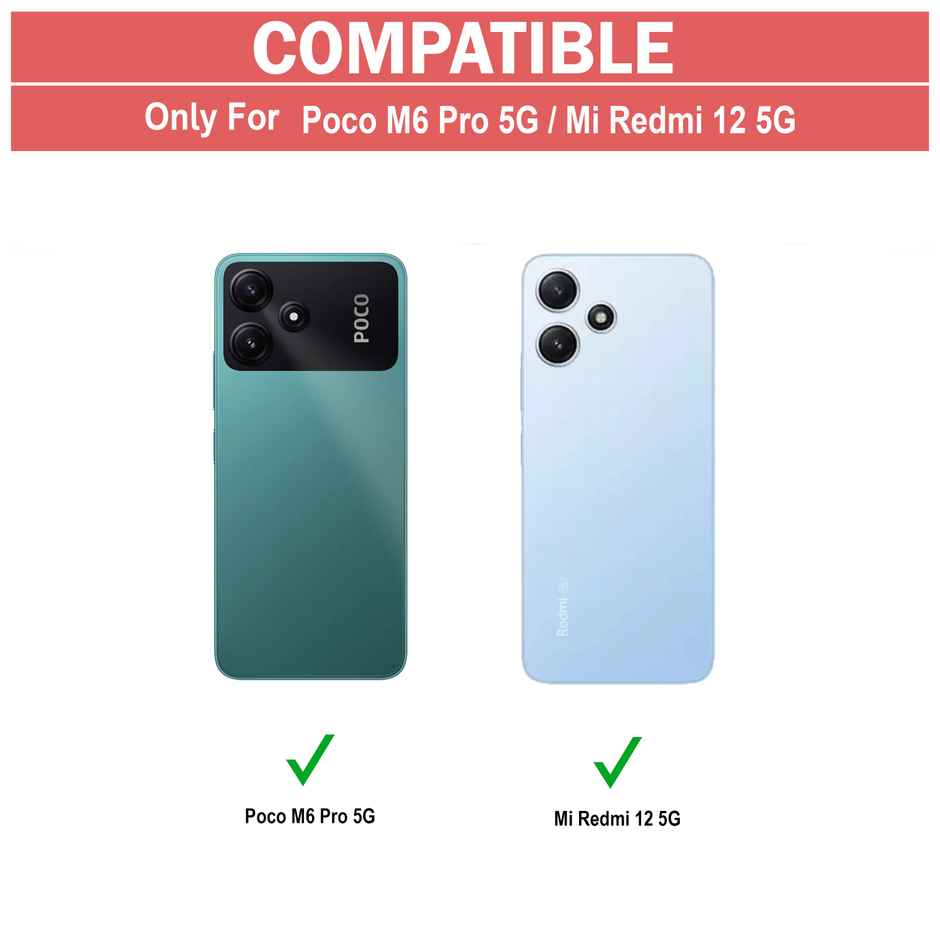 Zapcase Back Cover for Poco M6 Pro 5G | Matte-Black