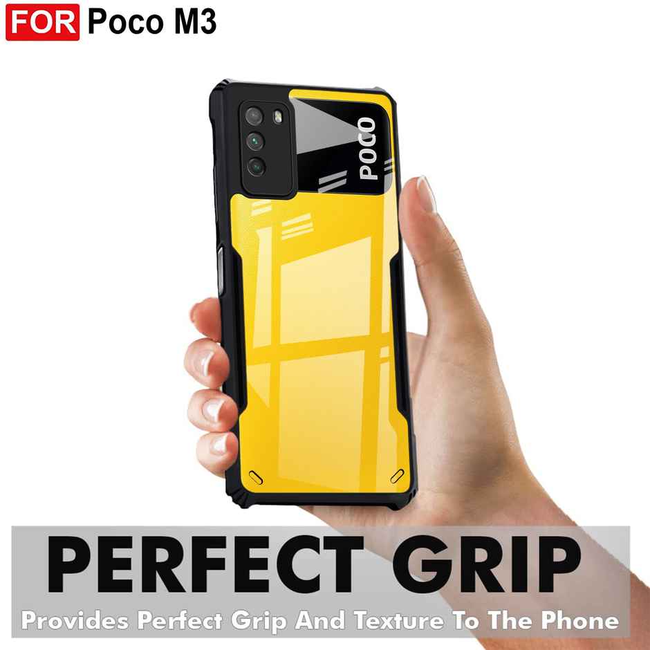 Zapcase Back Cover for Poco M3 | Matte-Black