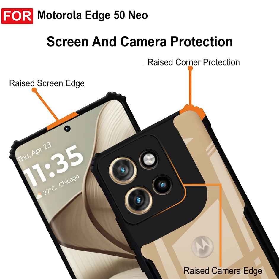 Zapcase Back Cover for Motorola Edge 50 Neo | Matte-Black