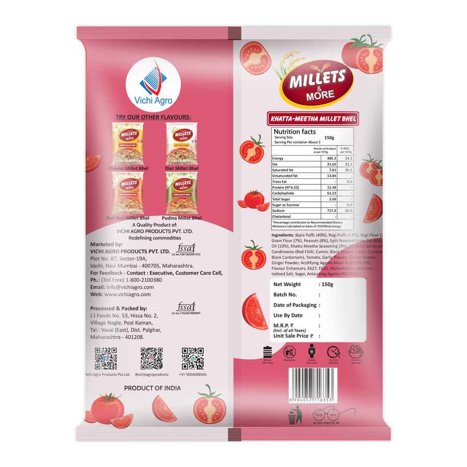MILLETS & MORE Khatta Meetha Millet Bhel