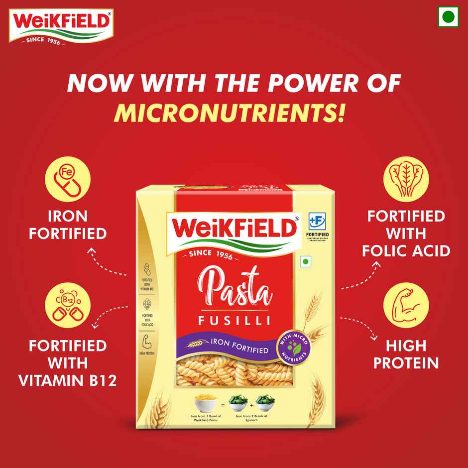 Weikfield Fusilli Pasta | Healthy Pasta Made With Durum Wheat Semolina | No Maida Pouch