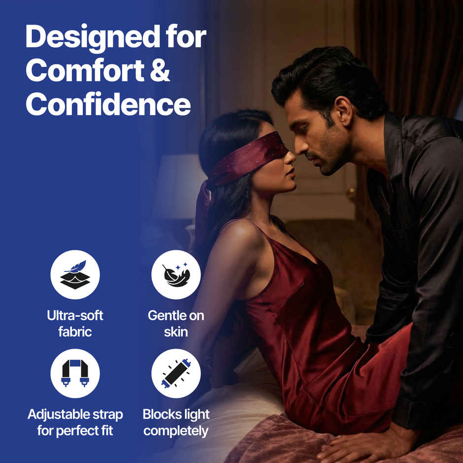 Nooky After Dark Couple Blindfold Soft Satin Sensory Eye Mask