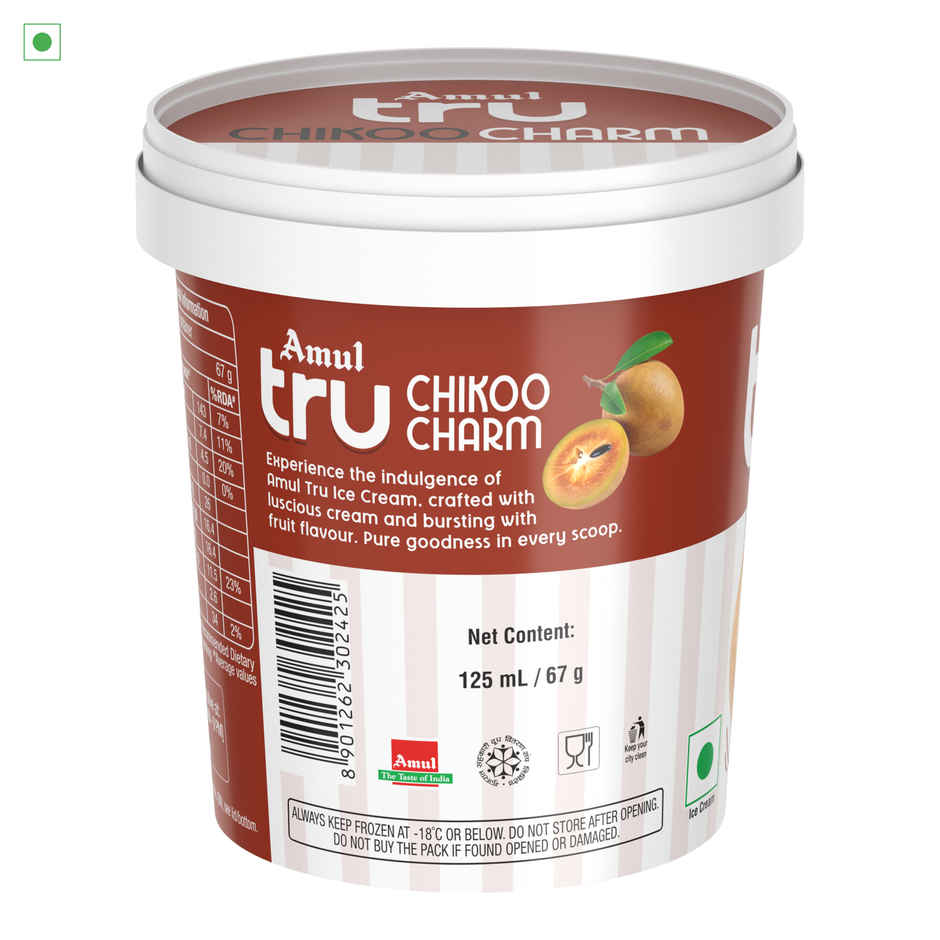 Amul Tru Chikoo Charm Ice Cream Cup