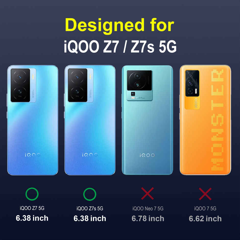 Zapcase Back Cover for iQOO Z7 5G | Z7s 5G | Magic-Sapphire