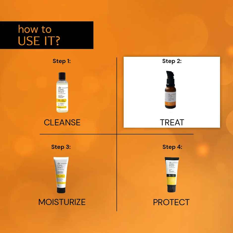 Deconstruct 10% Vitamin C Serum with 0.5% Ferulic Acid | Brightens Skin & Reduces Spots