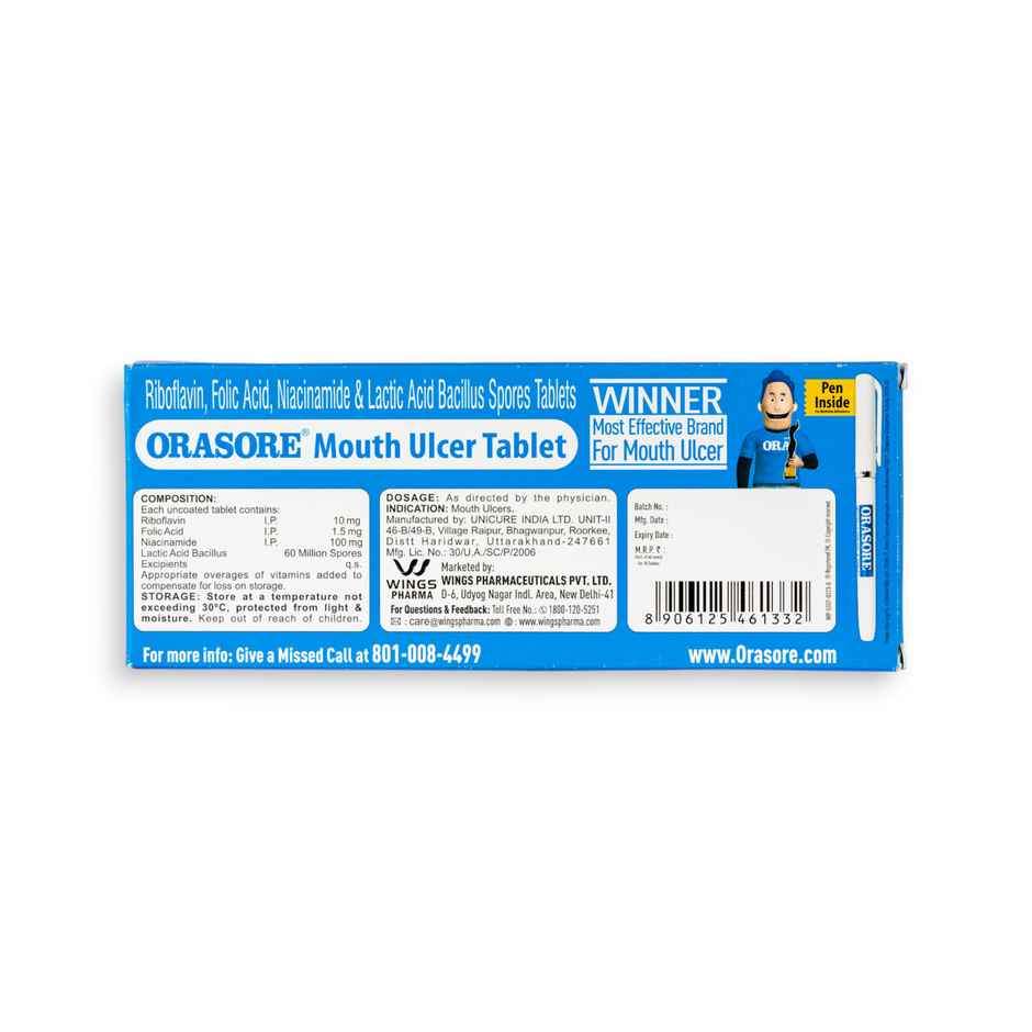 Orasore Mouth Ulcer Tablet