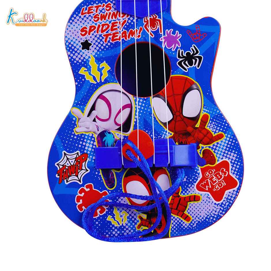 Kriiddaank Spiderman Superhero Guitar for Kids, 4 Strings, 19 Inch (48 cm)
