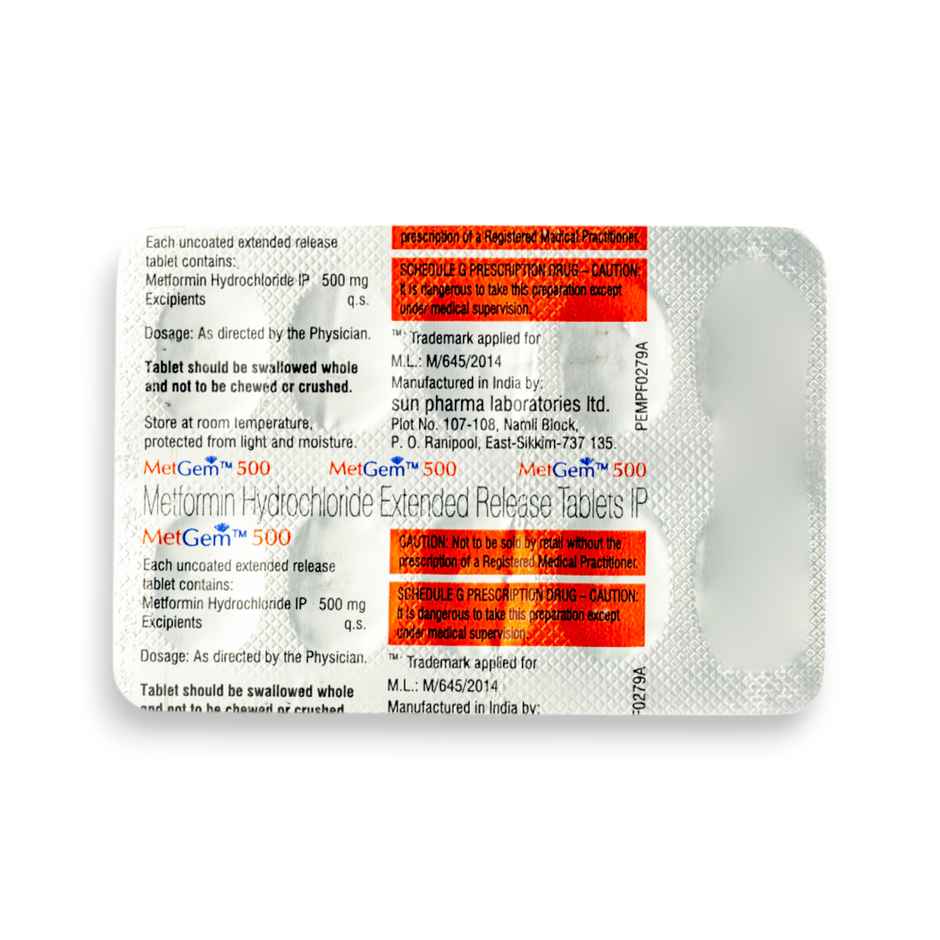 MetGem 500 Tablet ER