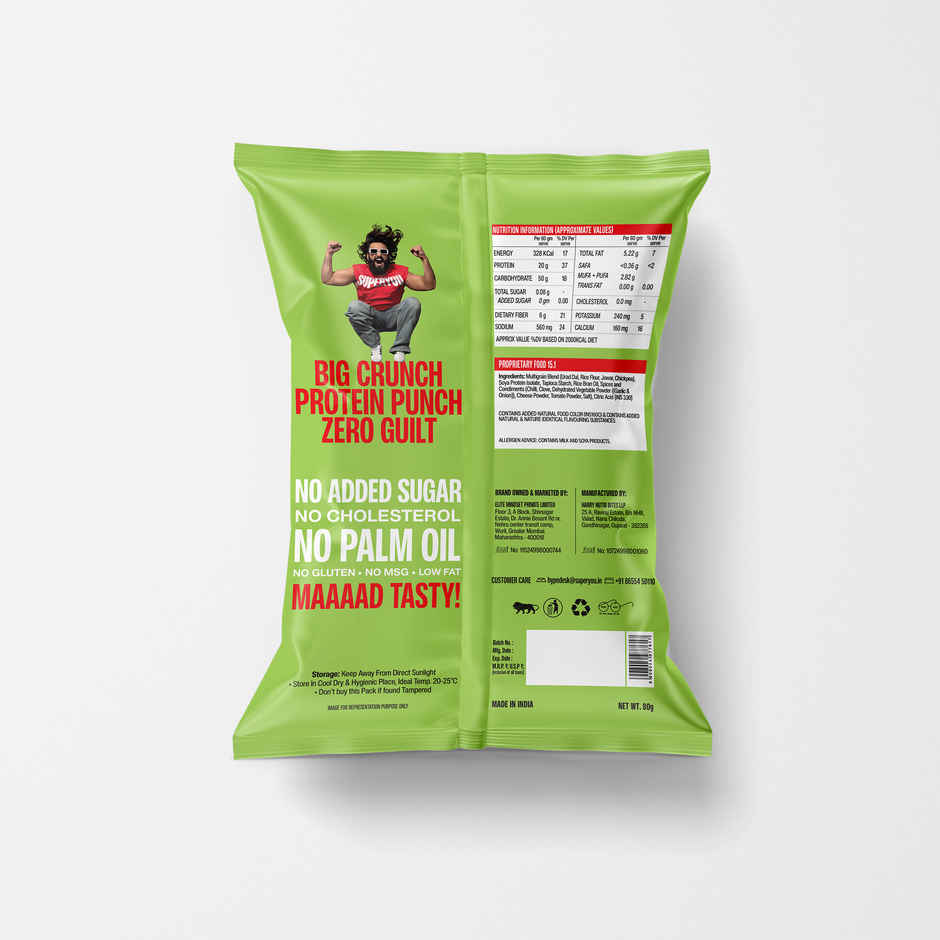 SuperYou 20g Protein Multigrain Chips - Sour Cream & Onion (No Palm oil, Baked Not Fried) Combo  