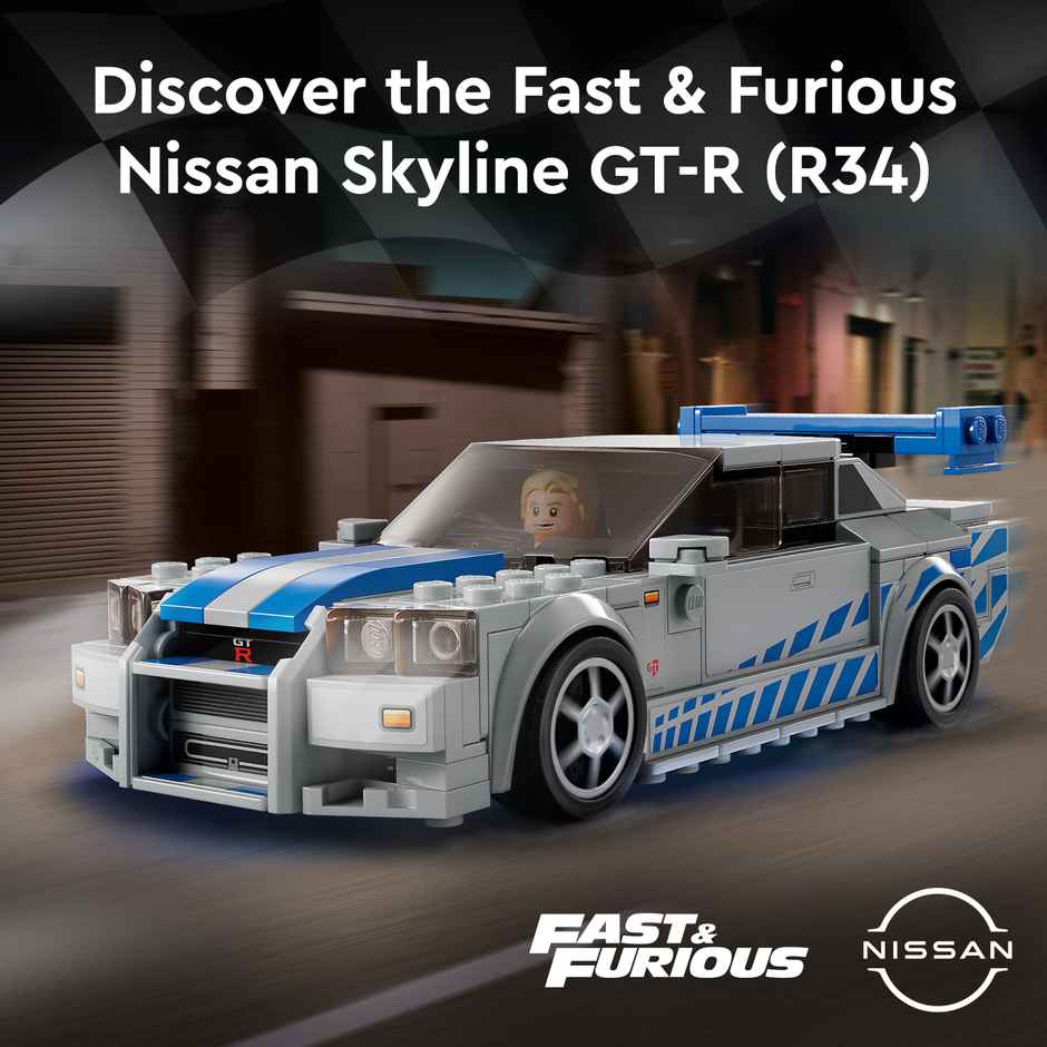 Lego Speed Champions 2 Fast 2 Furious Nissan Skyline Gt-R (R34)