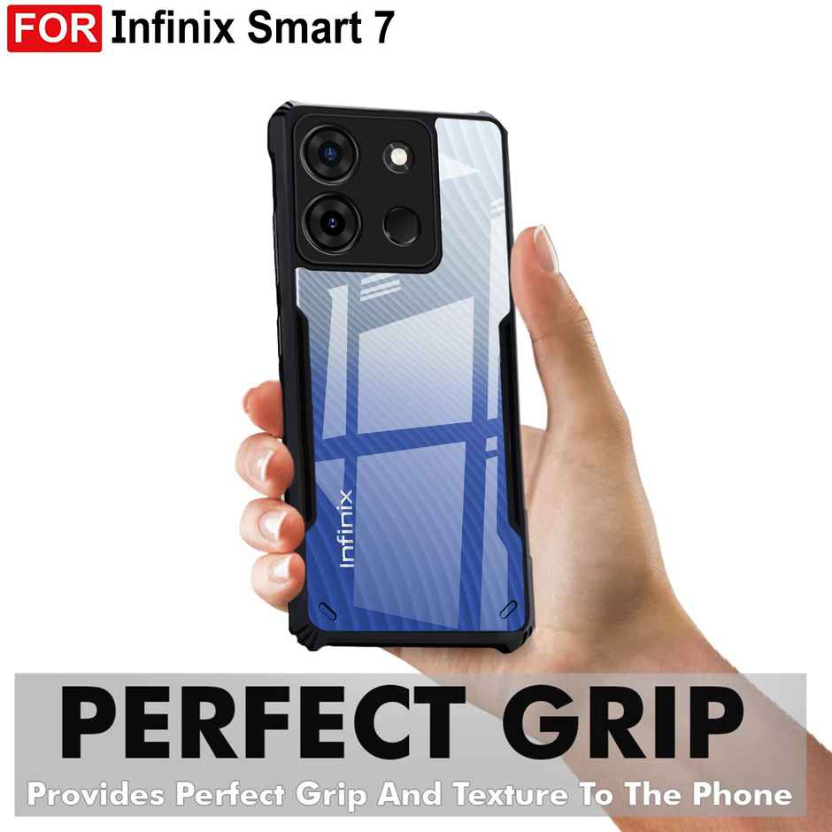 Zapcase Back Cover for Infinix Smart 7 | Matte-Black