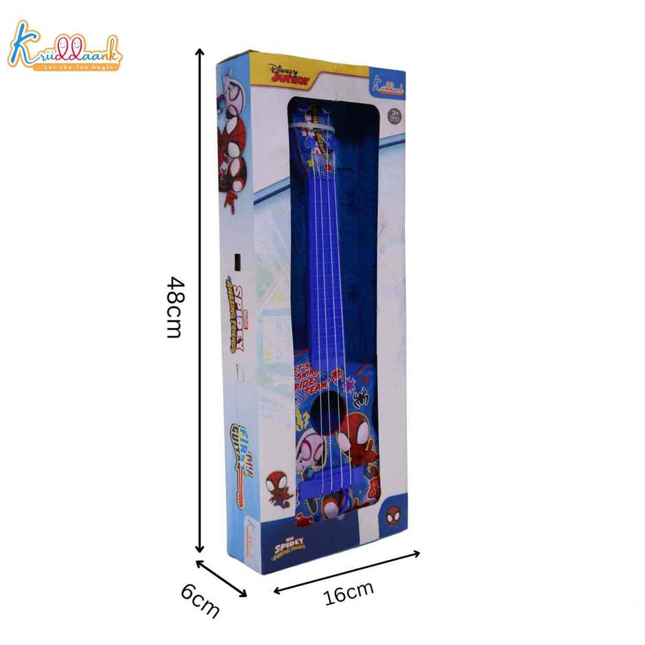 Kriiddaank Spiderman Superhero Guitar for Kids, 4 Strings, 19 Inch (48 cm)