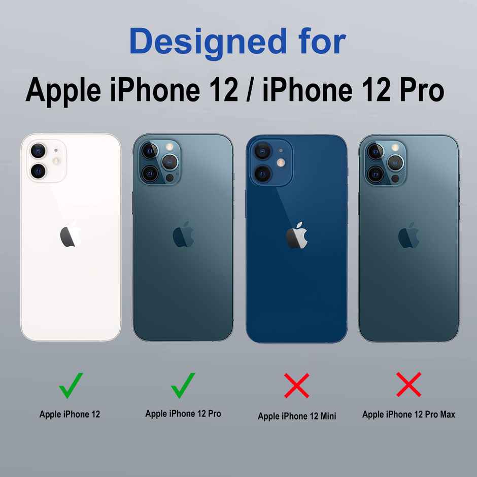 Zapcase Back Cover For Apple Iphone 12 (Space-Clear)