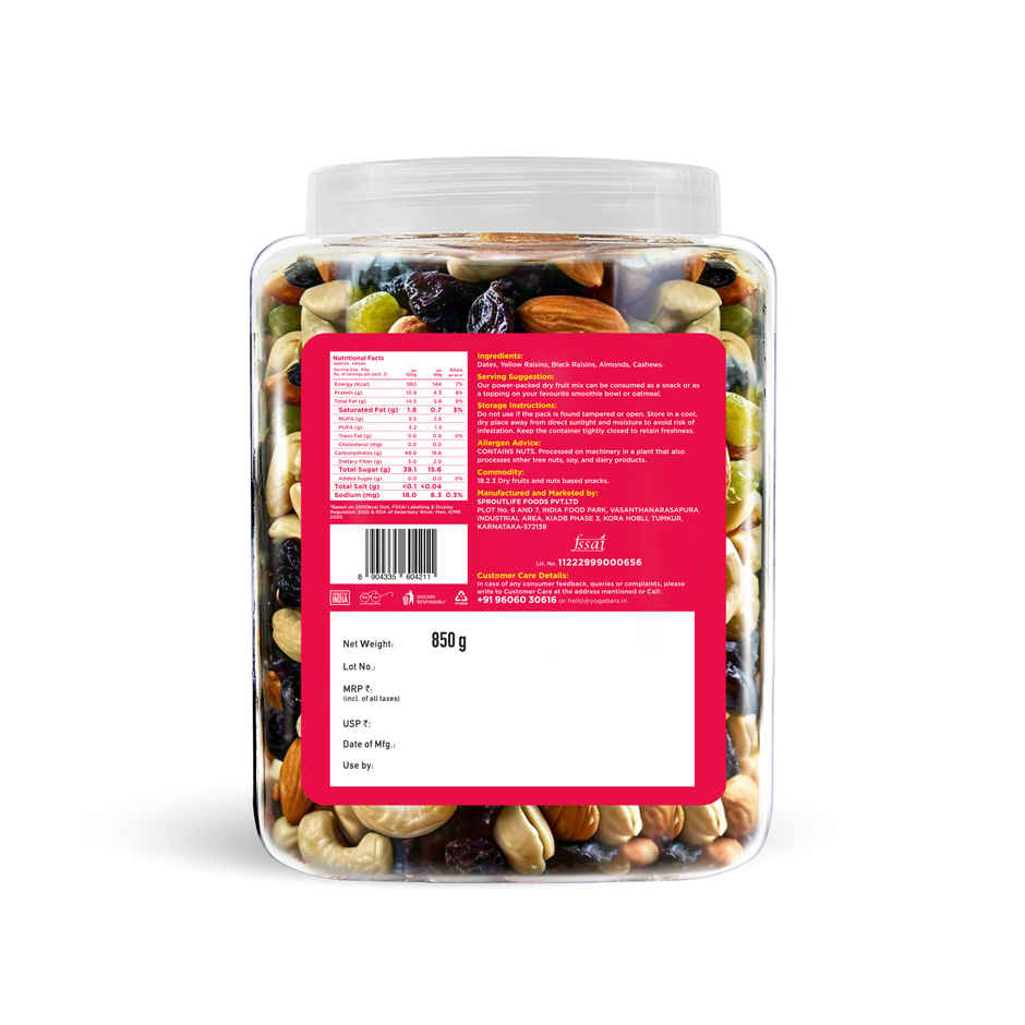 Yoga Bar Panchmeva Premium Nuts and Dry Fruits Mix- 850 gm