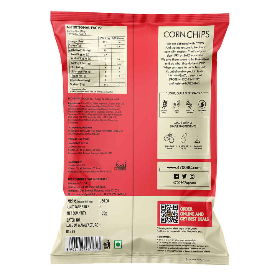 4700BC Hawaiian Bbq Corn Chips | Pouch