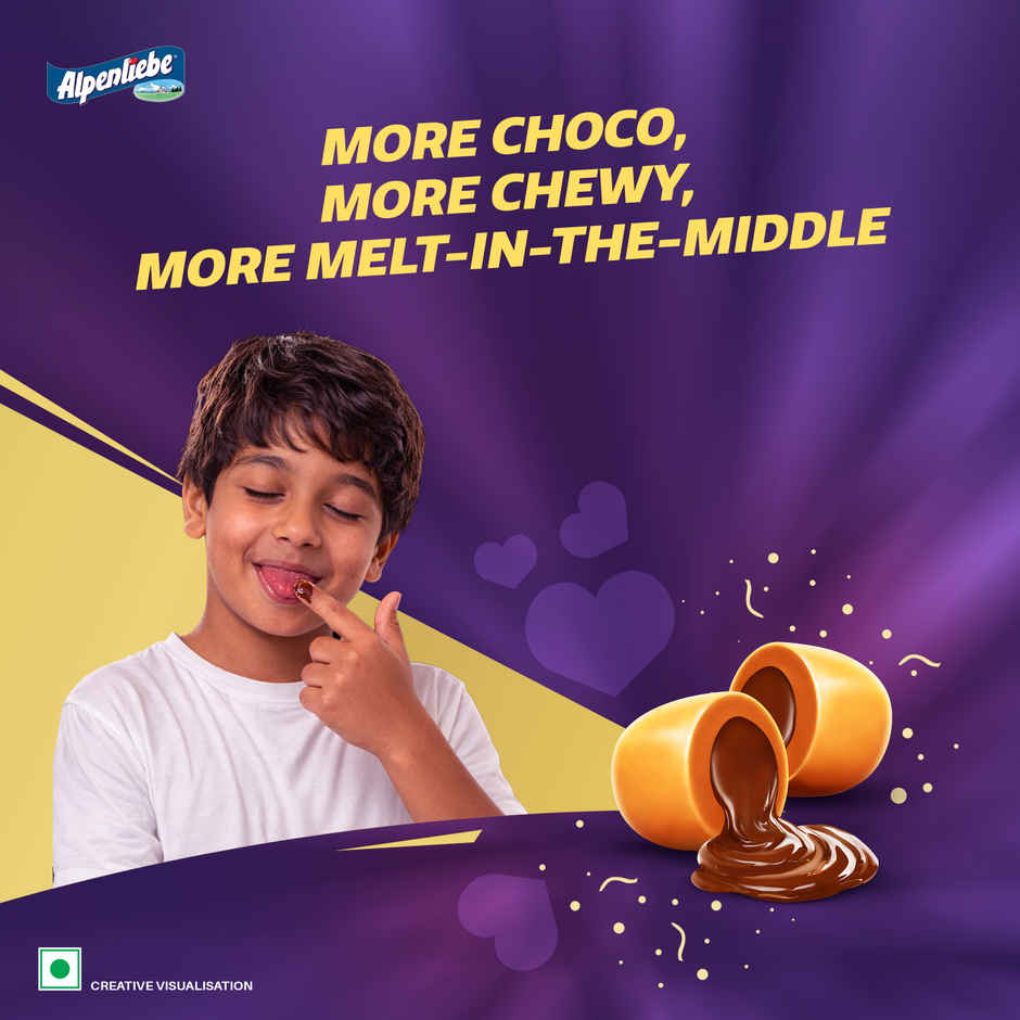 Alpenliebe Eclairs Grande Caramel Choco Chewy Toffee Pouch