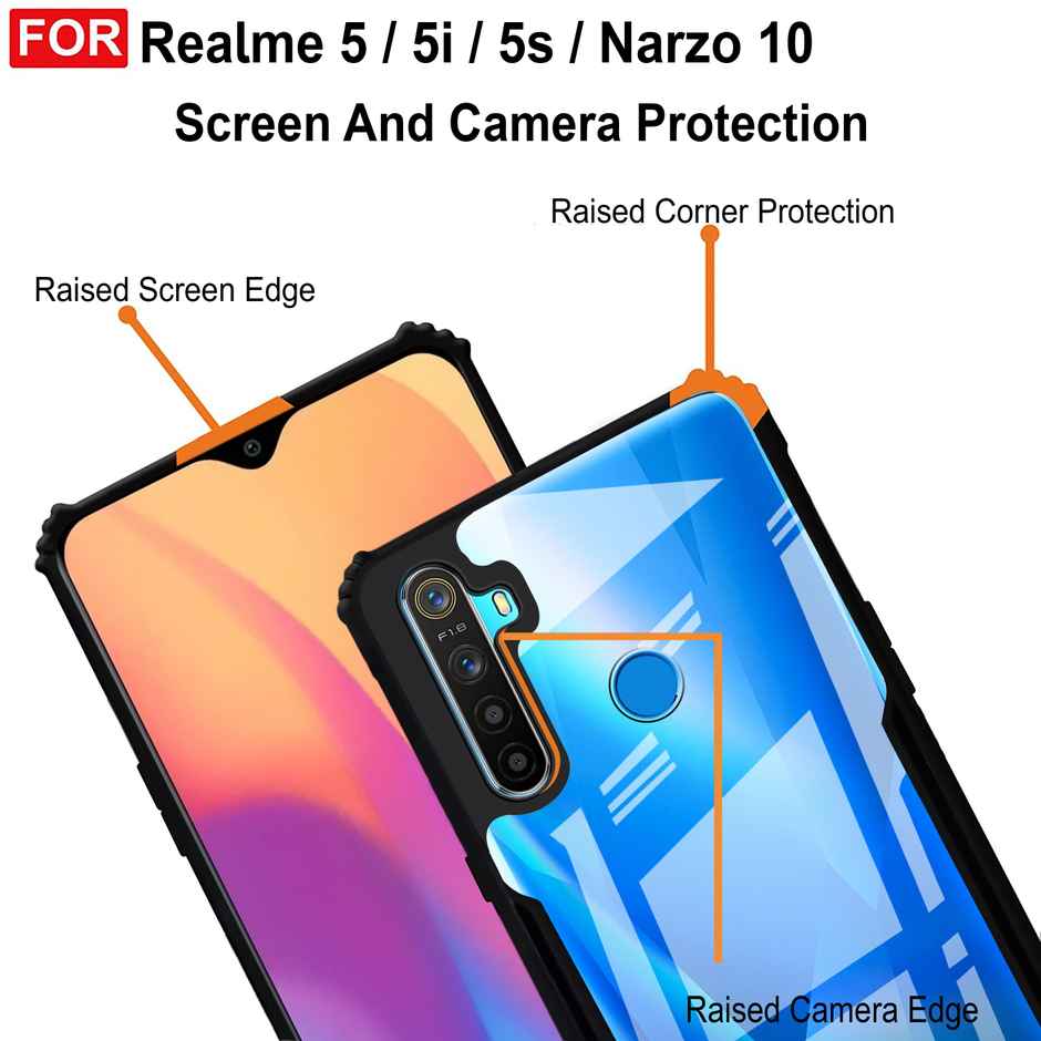 Zapcase Back Cover for Realme 5i| Matte-Black