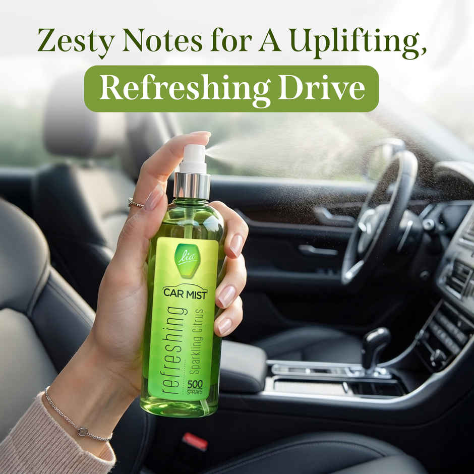 Lia Sparkling Citrus Car Mist/Spary | Long Lasting Air Freshener for Car | From House of Cycle