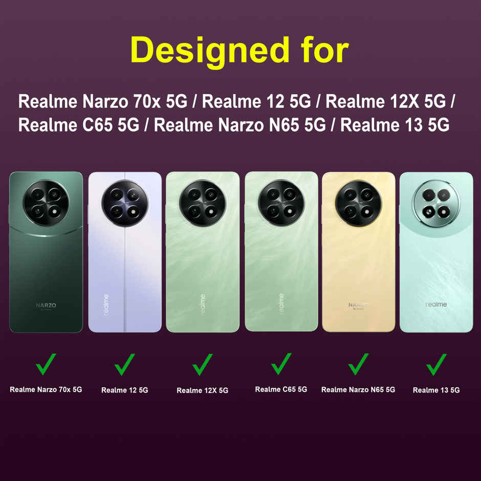 Zapcase Back Cover for Realme Narzo 70x 5G | Magic-Lavender