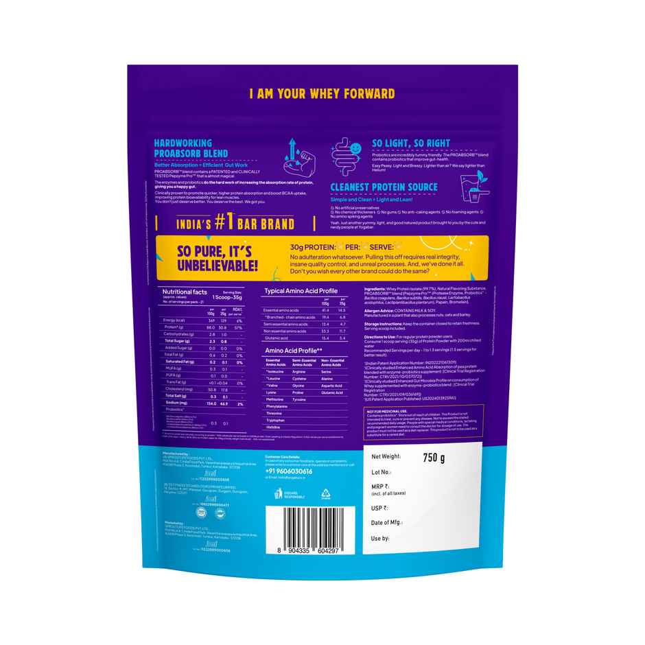 Yogabar Whey Protein Isolate