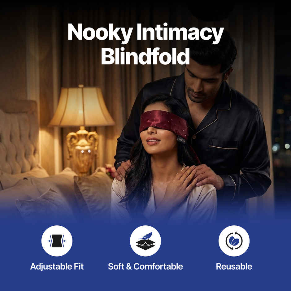 Nooky After Dark Couple Blindfold Soft Satin Sensory Eye Mask