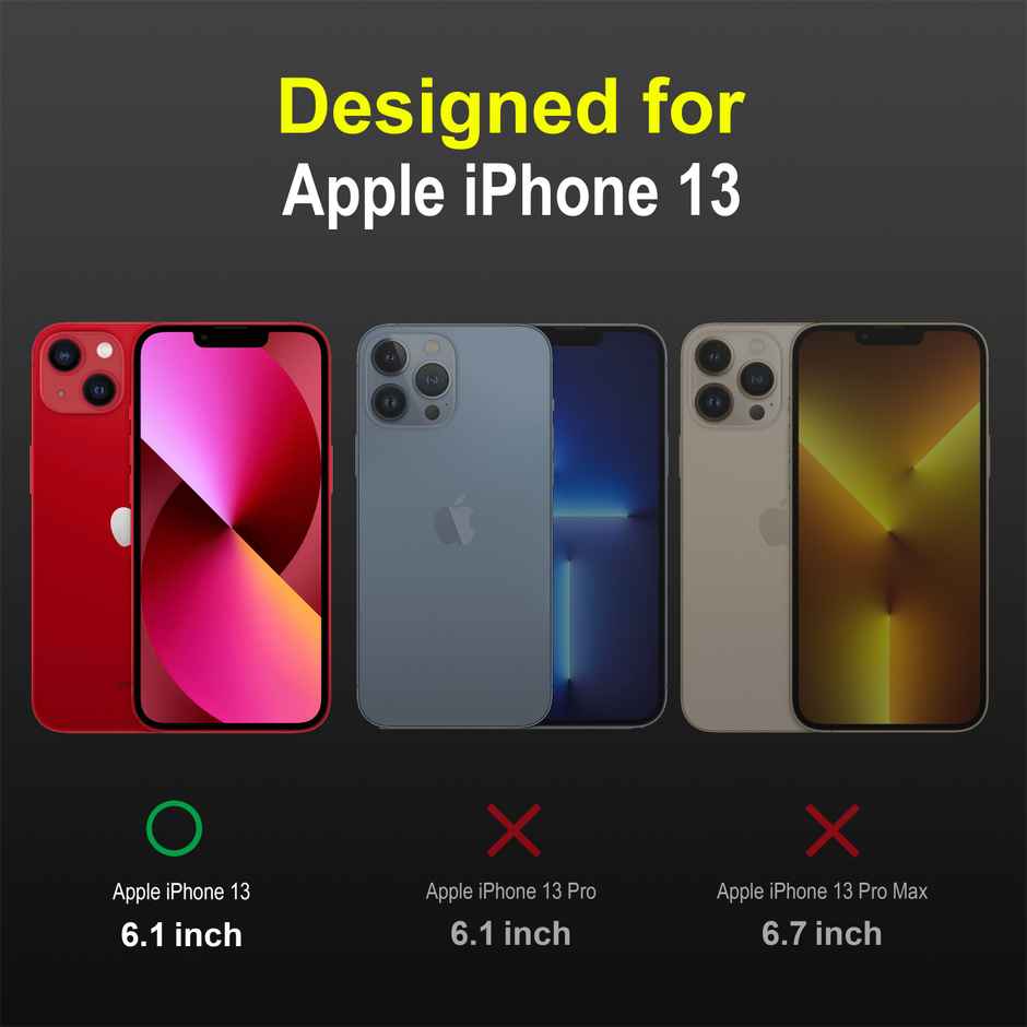 Zapcase Back Cover for Apple iPhone 13 | Magic-Black