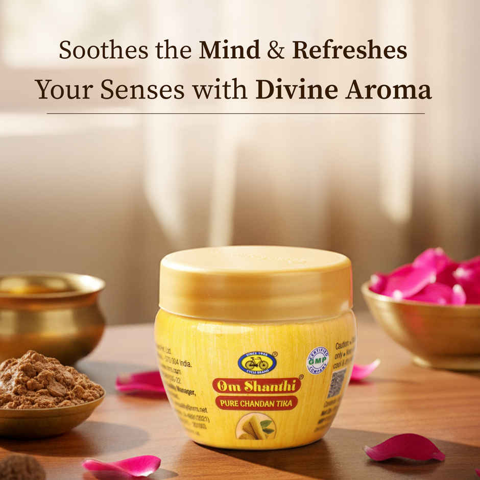 Pure Om Shanthi Chandan Tika | Pure Sandalwood Paste | Cycle
