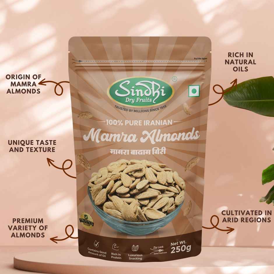 Sindhi Dry Fruits Absolutely Pure Iranian Mamra Almonds