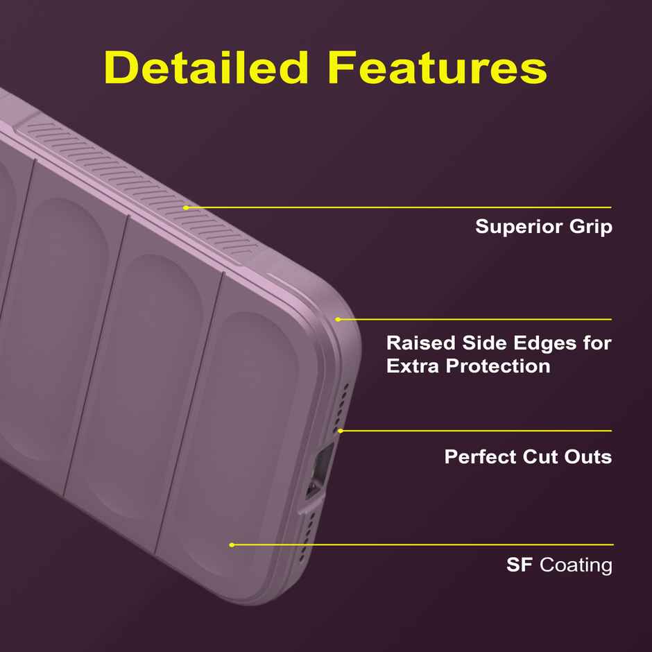 Zapcase Back Cover for Realme 14x 5G | Magic-Lavender