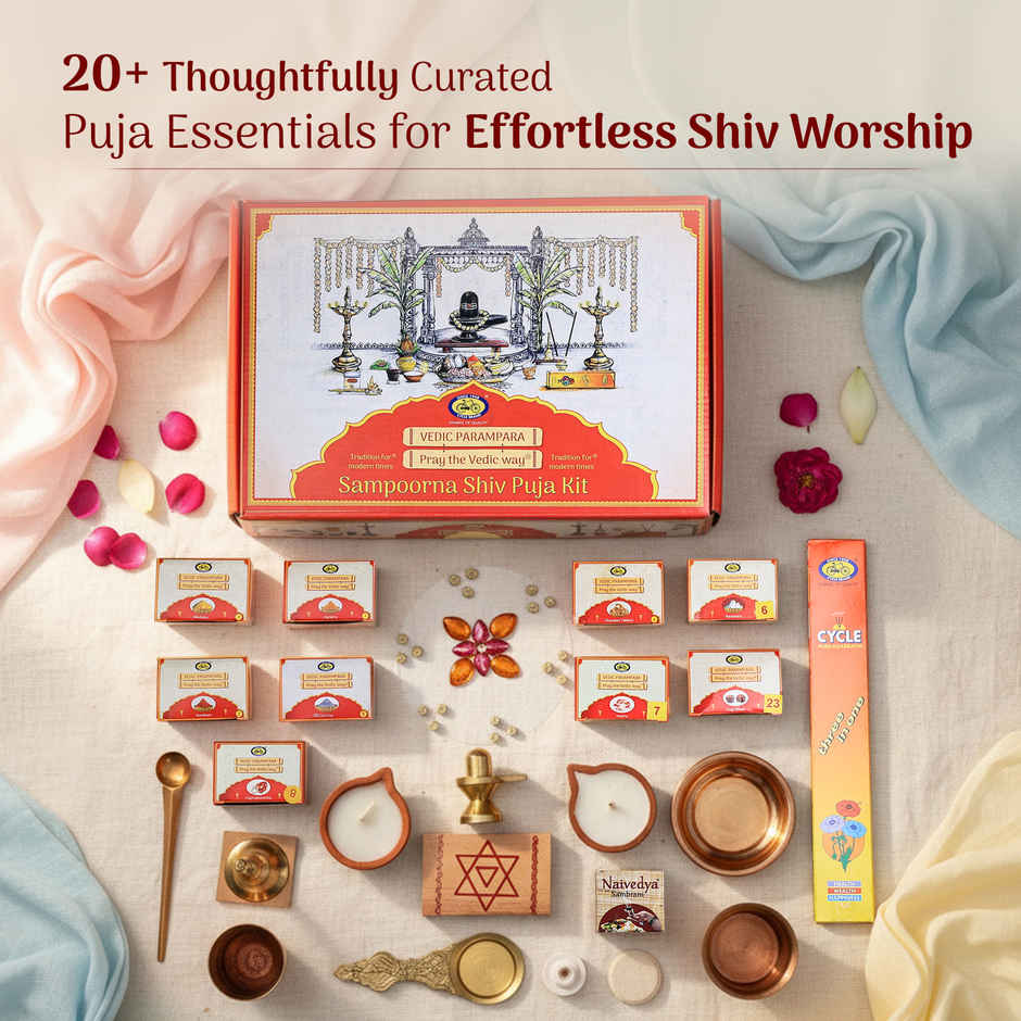 Sampoorna Shiv Puja Kit | Complete Vedic Puja Samagri | Cycle