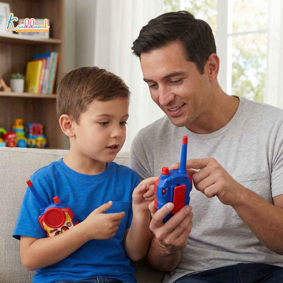 Kriiddaank Avengers Walkie Talkie for Kids 100 ft Range 2 Pack Battery Operated Communication Toy