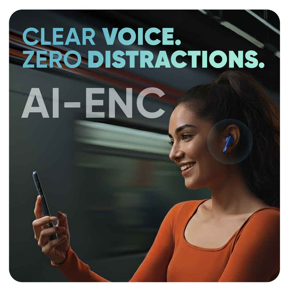 Mivi DuoPods Sync TWS, 60H Playtime, 13mm Drivers, AI ENC Calls, IPX4, BT 5.3