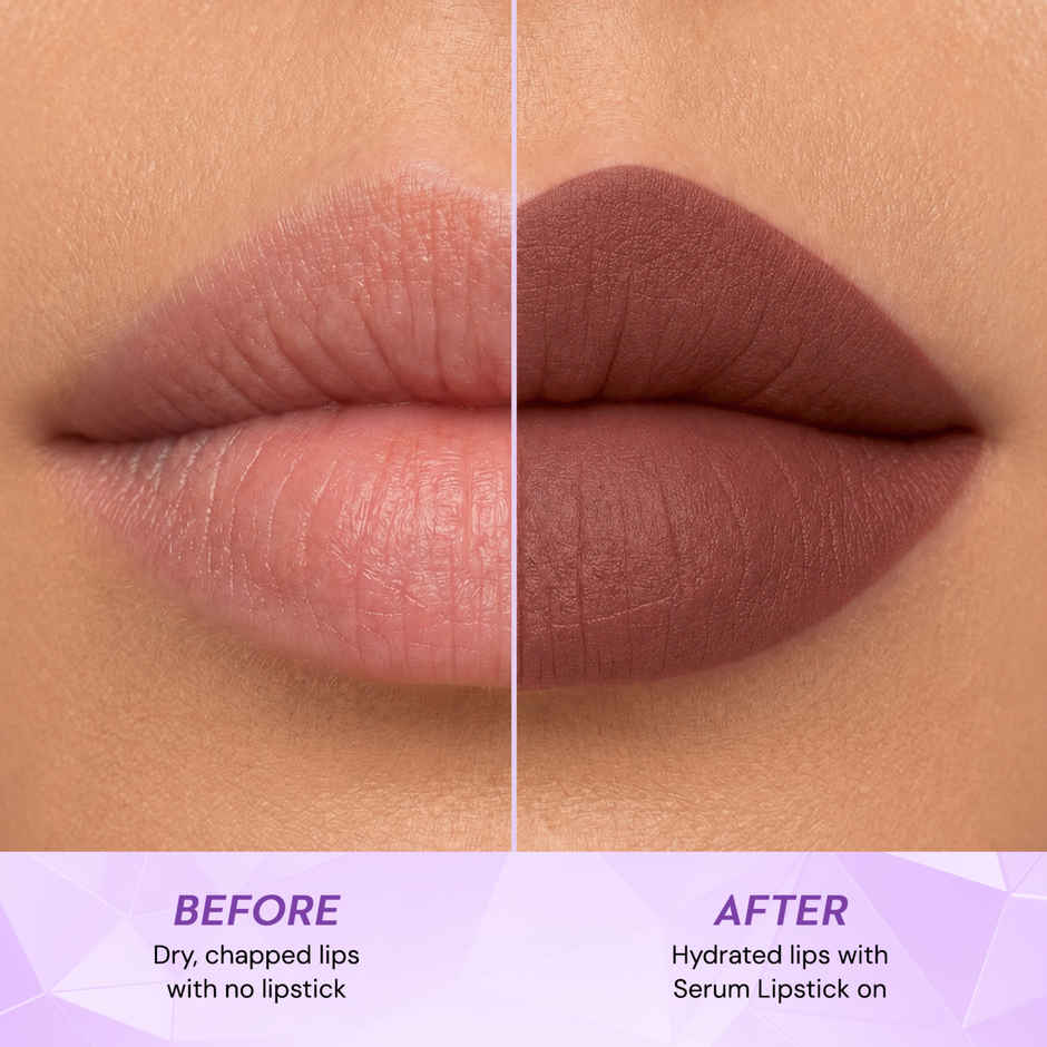 SUGAR Cosmetics Glide Peptide Serum Lipstick | 08 Lisbon Latte