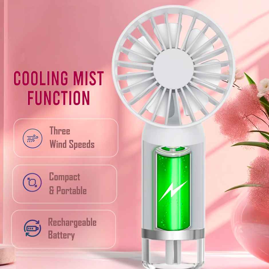 NEV Aero Mist Portable Fan with Mist Function | Handheld and Desktop | 500 mAh
