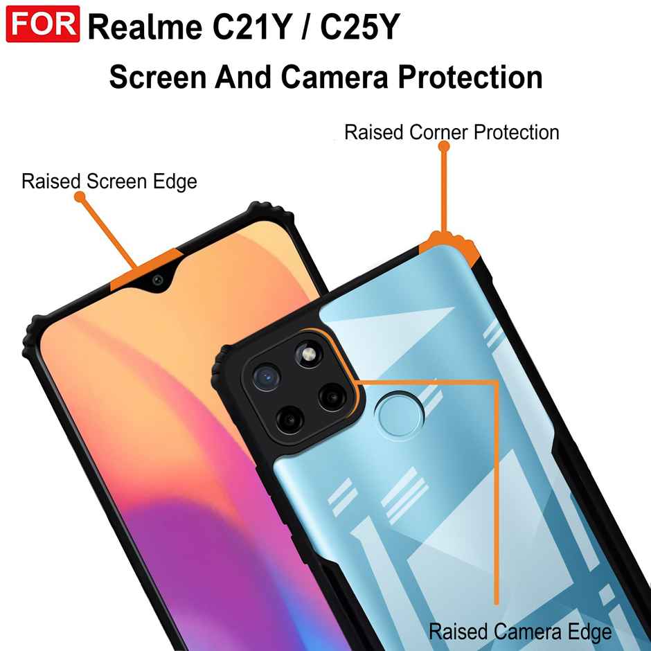 Zapcase Back Cover for Realme C21Y | Realme C25Y | Matte-Black