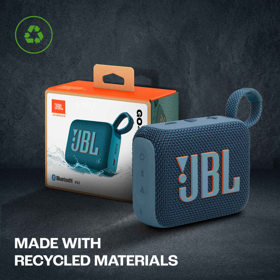 JBL Go 4, Wireless Ultra Portable Bluetooth Speaker (Without Mic, Blue)