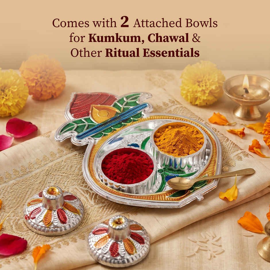 Puja Thali Kalasha Shape for Rakhi, Pooja, Home Temple & Festive Decor | From House of Cycle